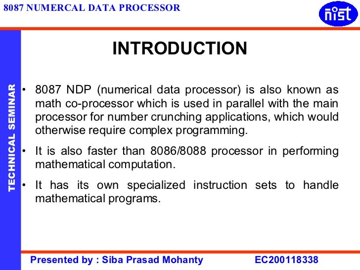 8087 ndp coprocessor